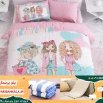 ملحفه روتختی دخترانه با طرح های انیمه های کارتونی و عرضه اینترنتی محصول